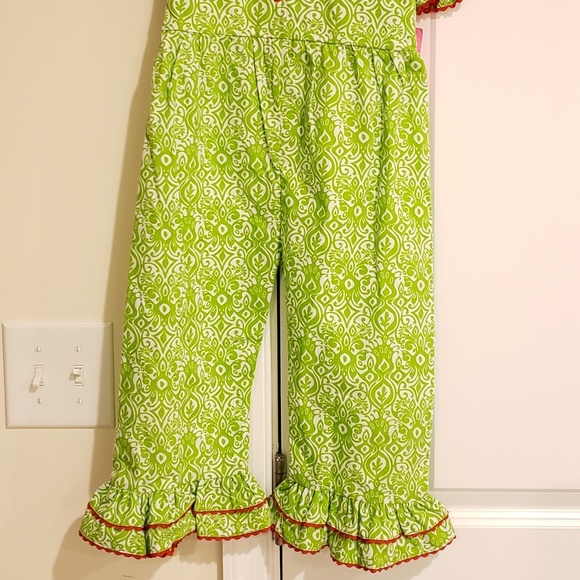 Skylar smocked a lot Christmas ruffle pants outfit - Picture 4 of 4